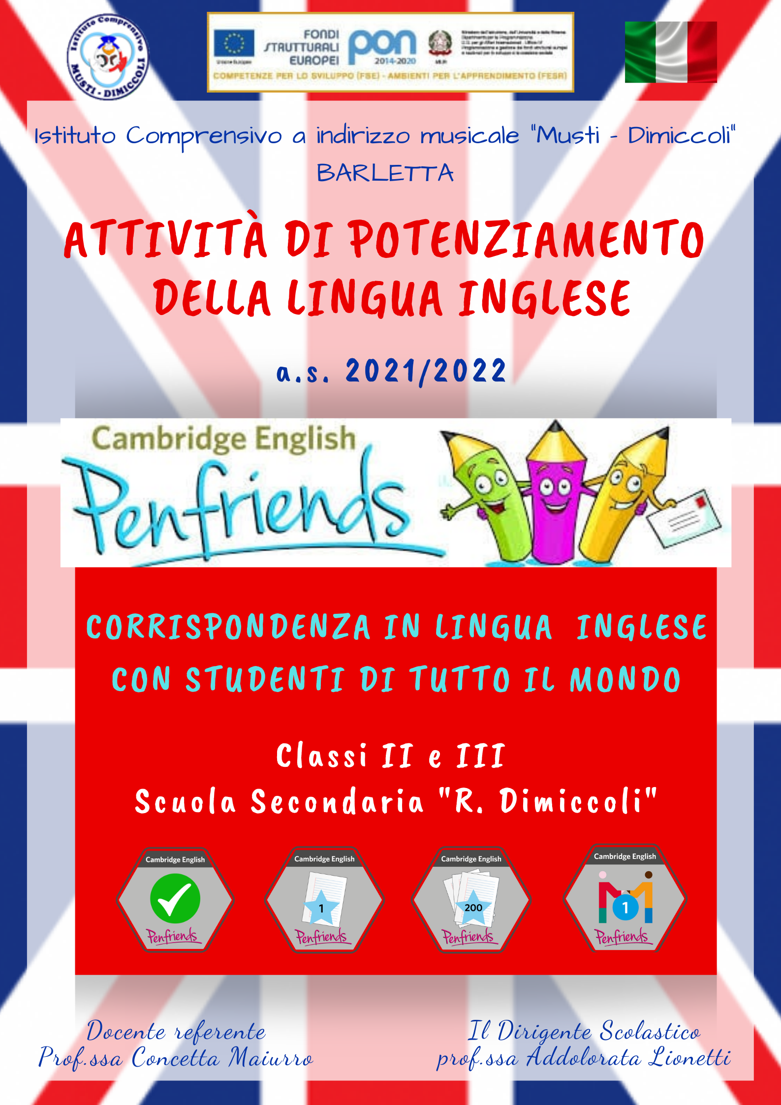 Locandina Cambridge English Penfriends