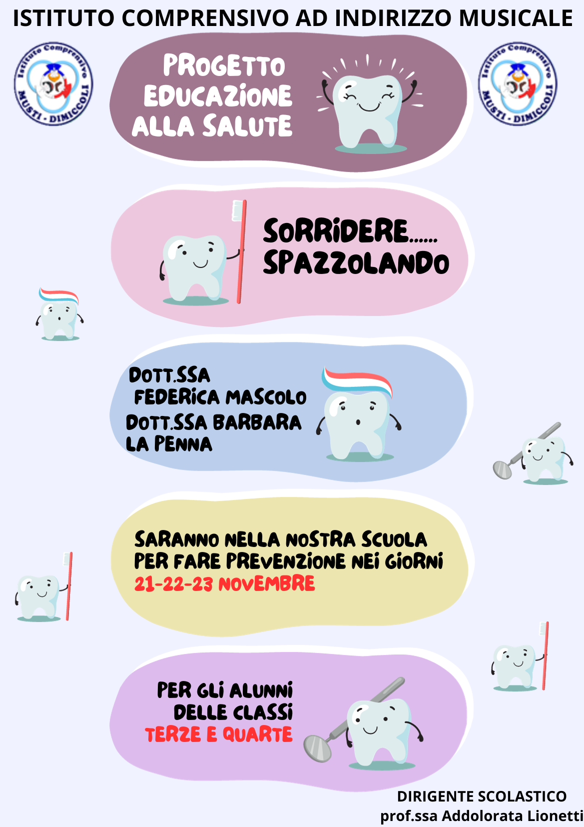 Colorful Teeth Health Infographics 9.9 x 21 cm
