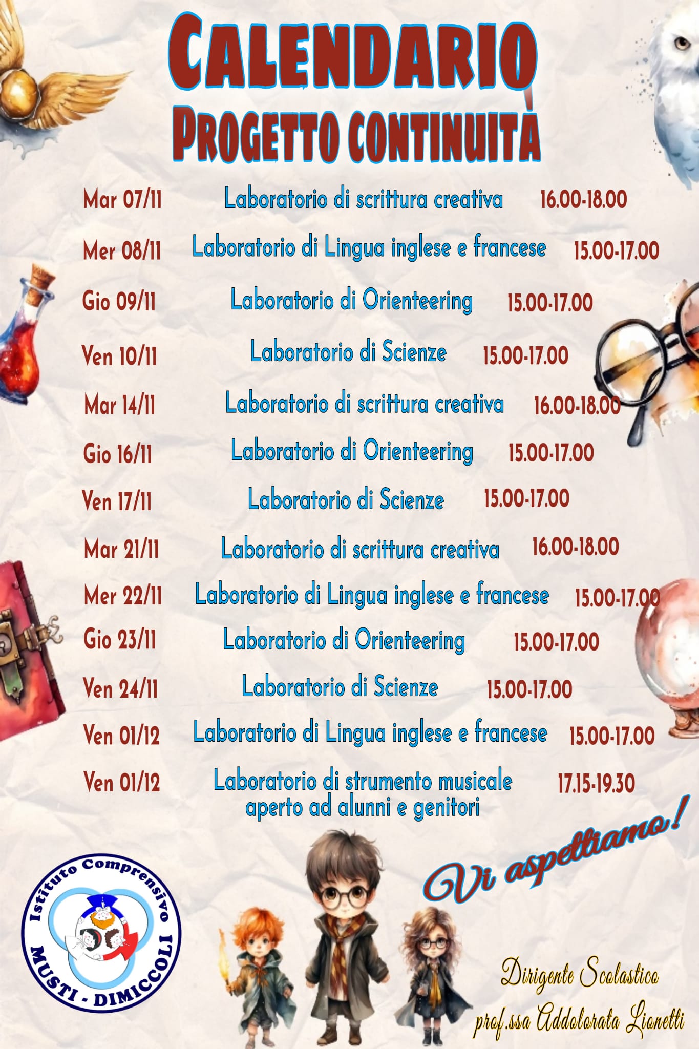 calendario continuità 2023