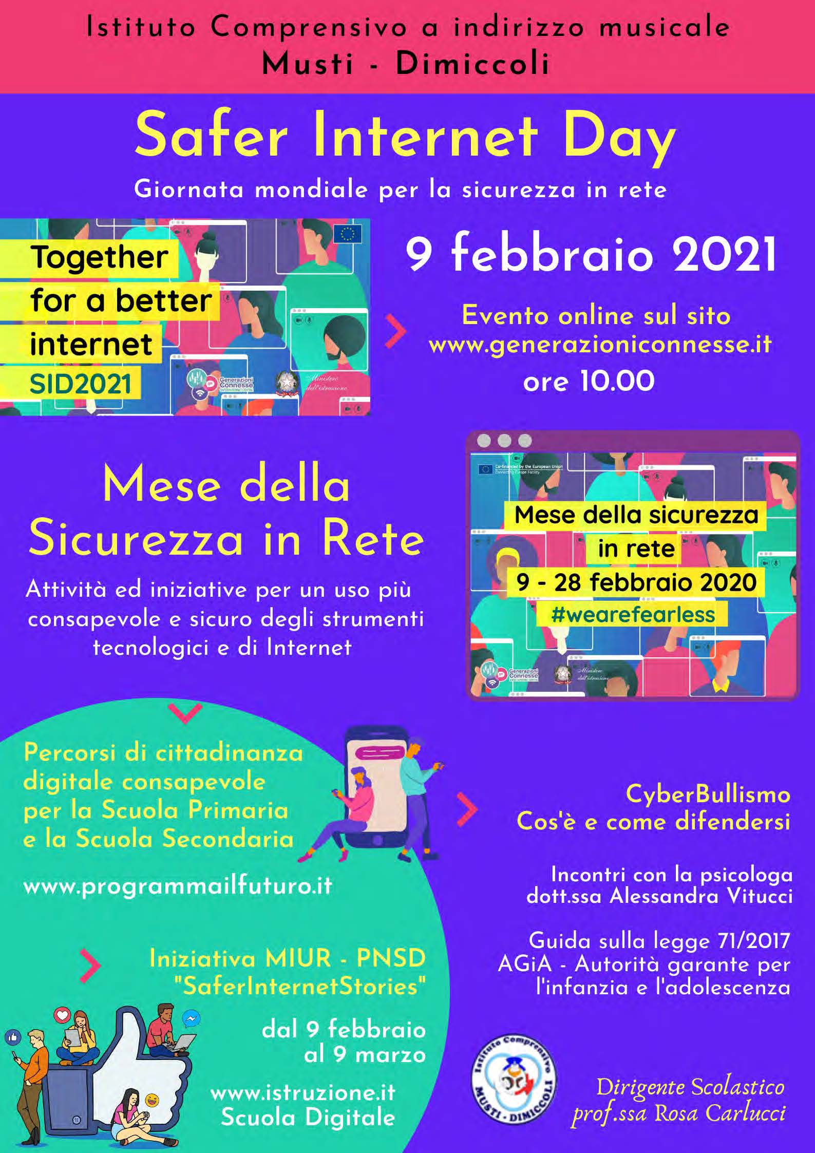 Locandina Safer Internet Day e Mese Sicurezza