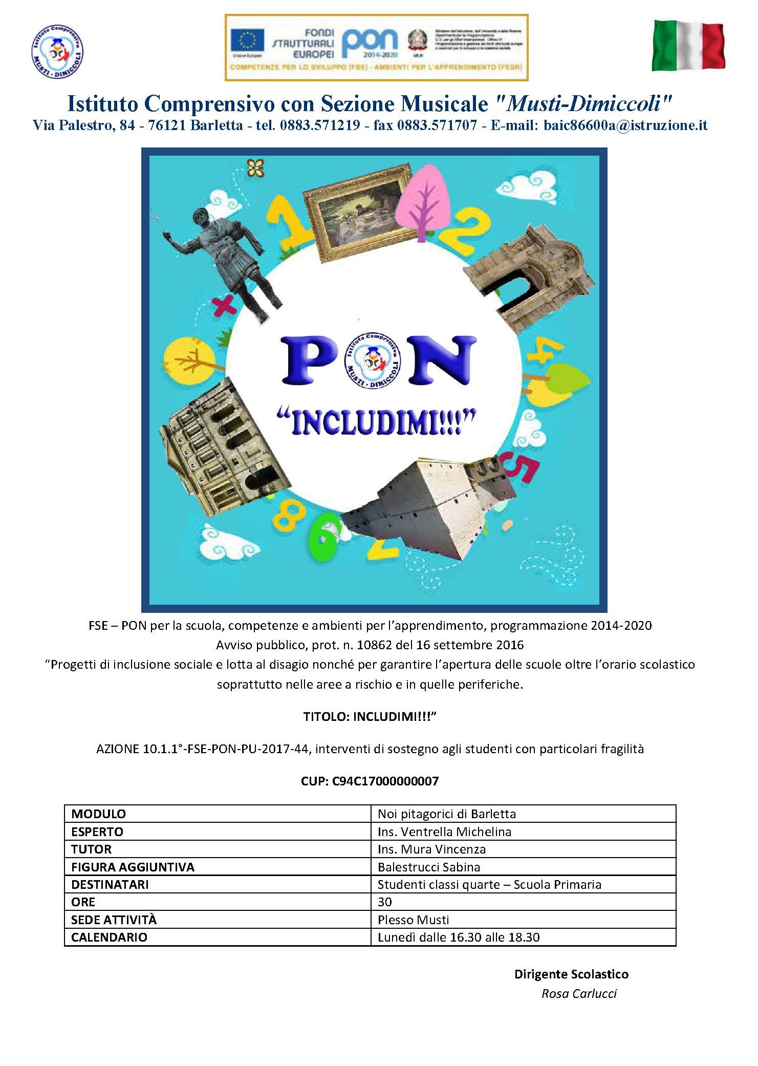 LOCANDINA PON pitagorici
