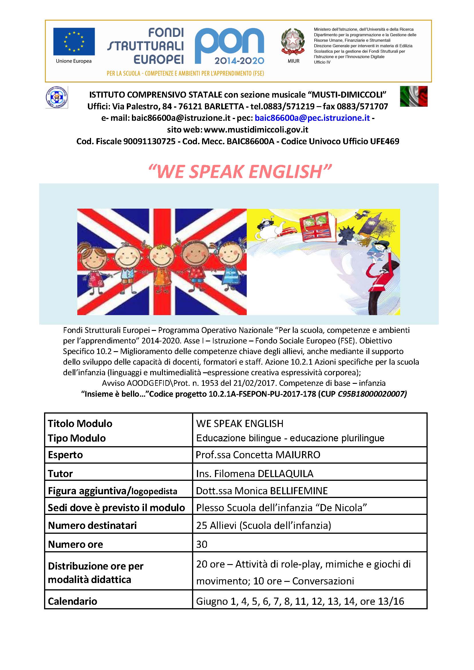 locandina we speak english