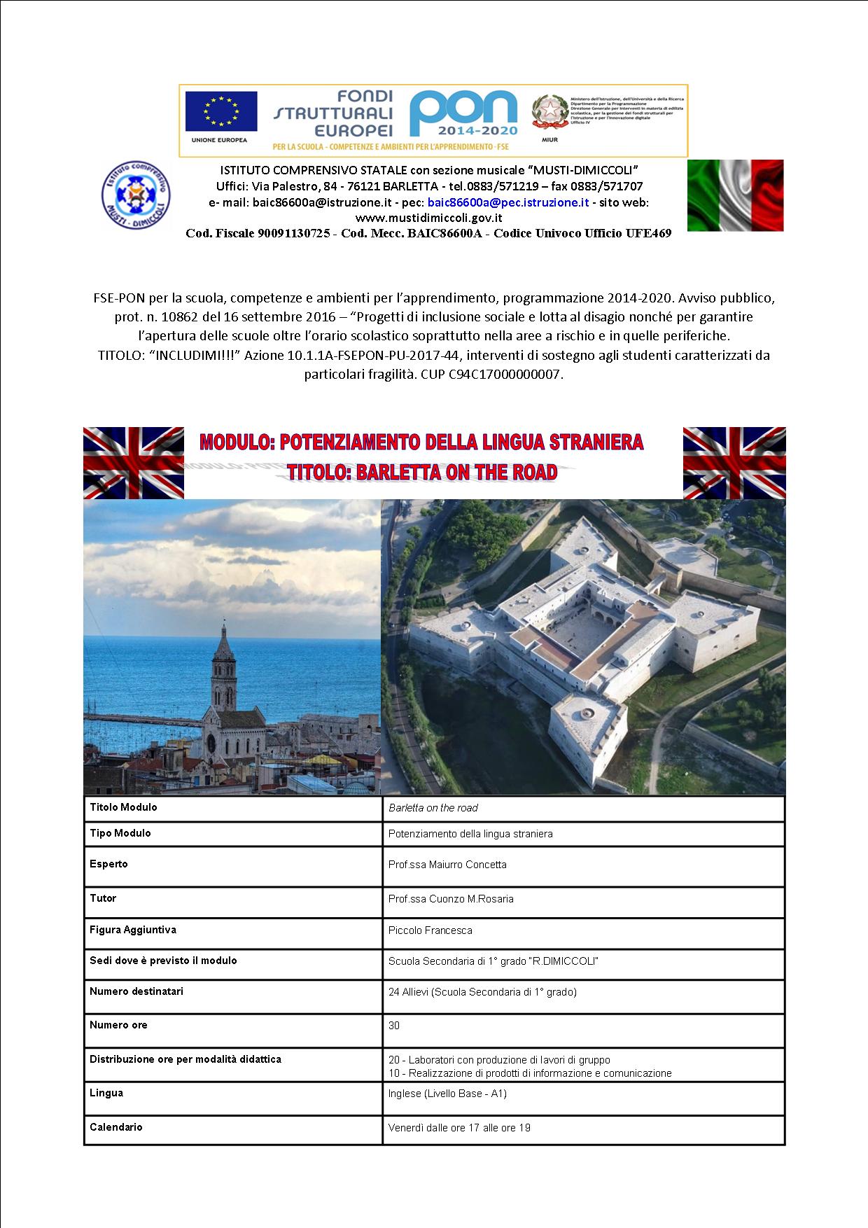 locandina PON inglese