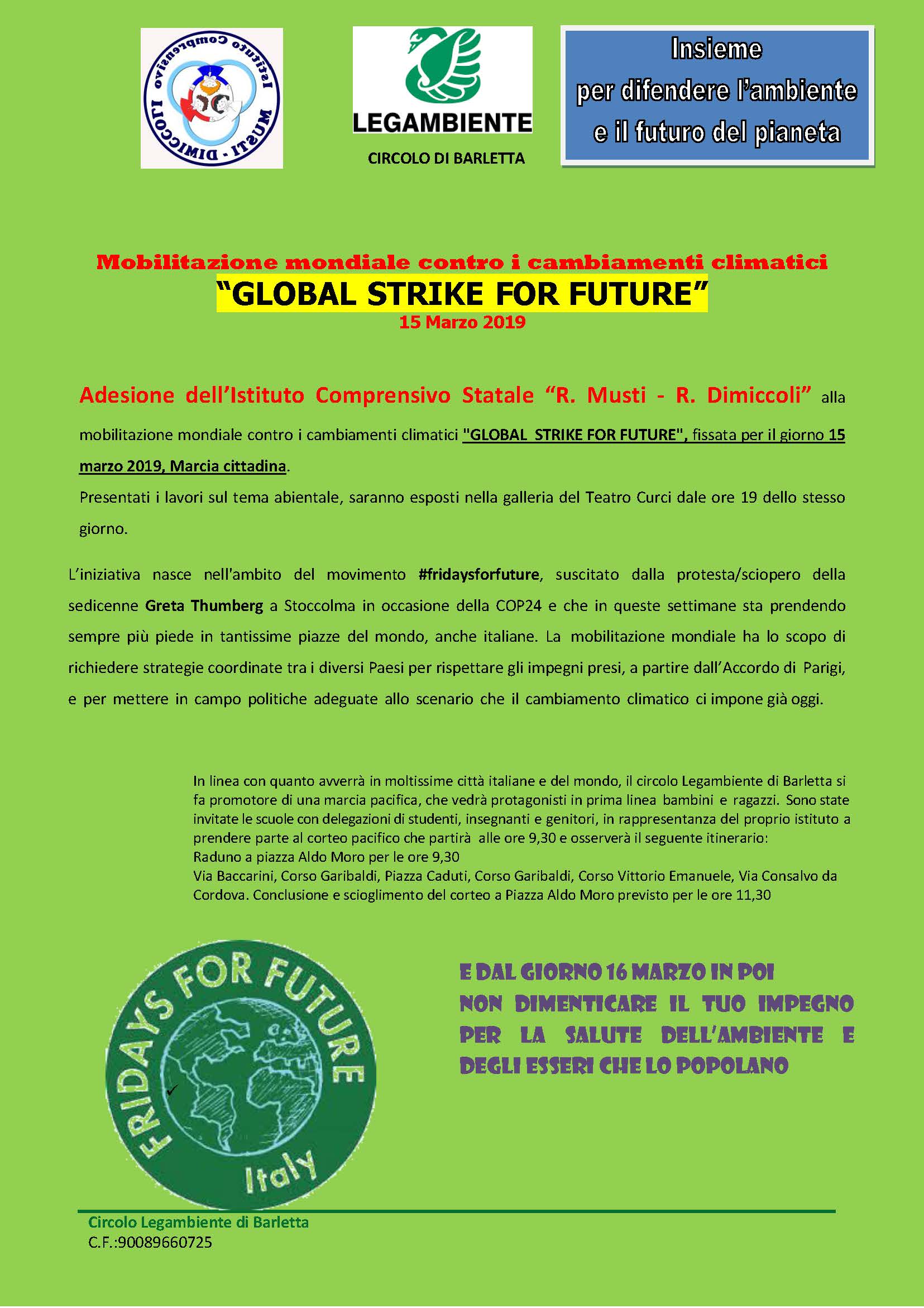 IC Musti Dimiccoli Manifestazione Global Stike for Future