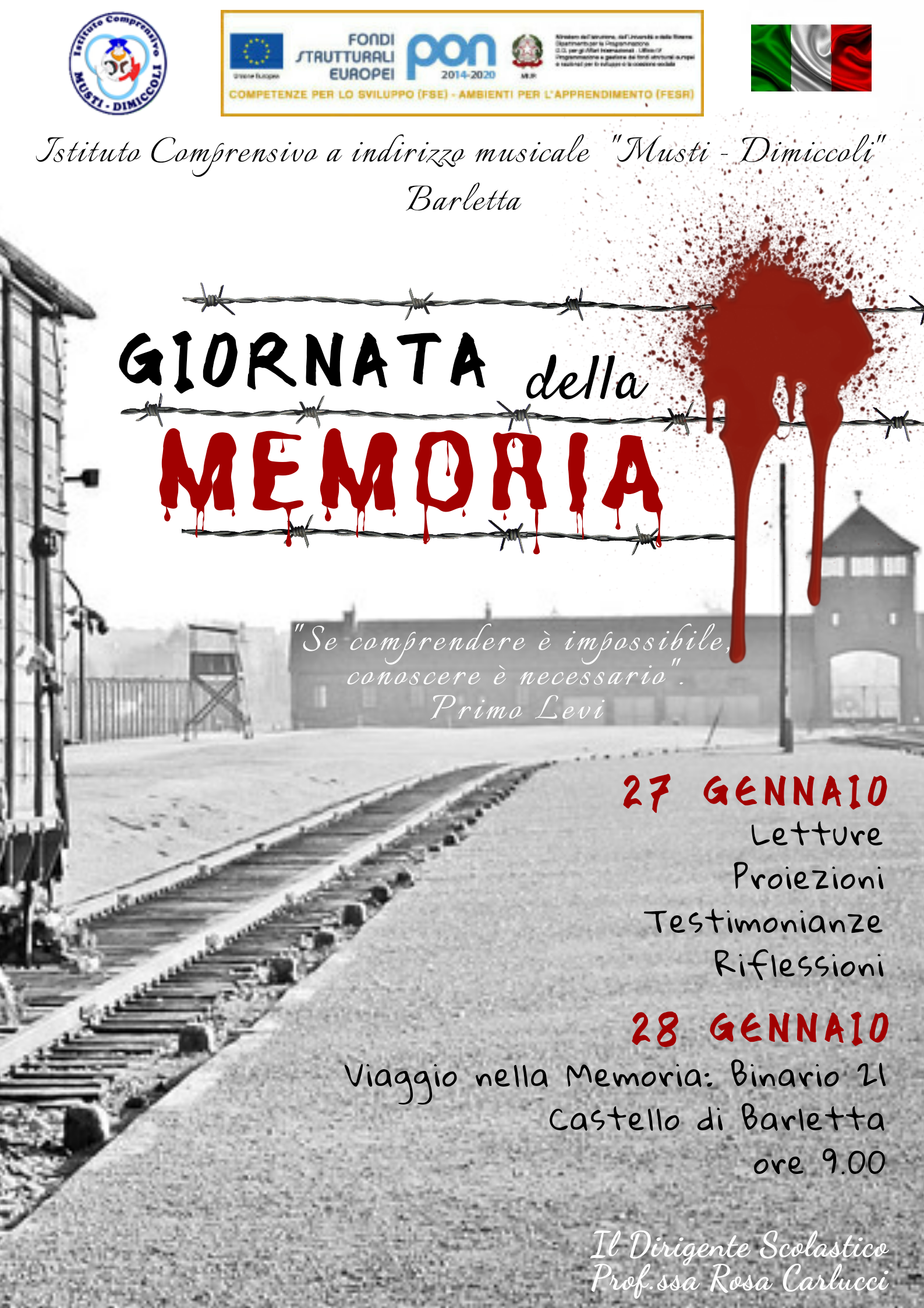 Locandina Giornata della Memoria