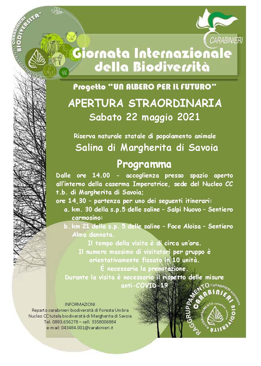 locandina giornata mondiale della biodiversit 22 maggio 2021 Salina